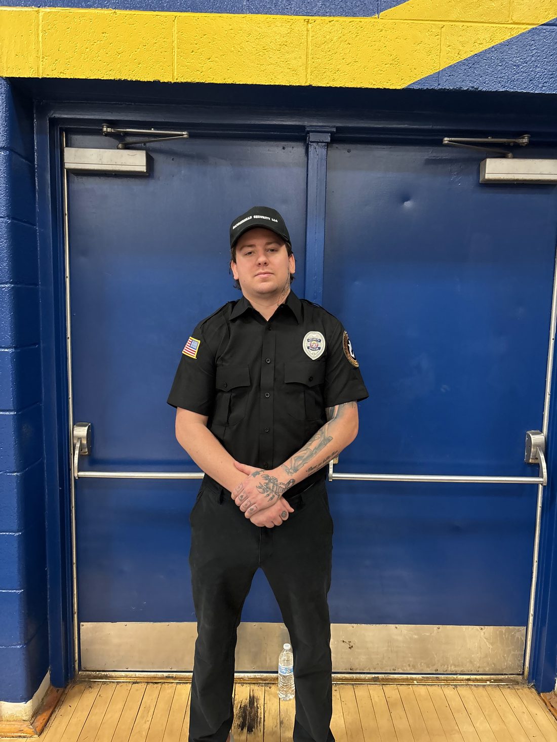 A Tiburo Security officer standing post